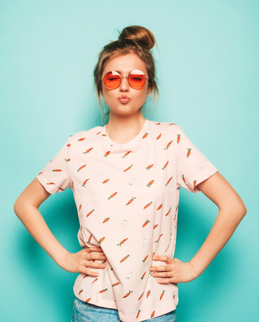 Carrot Printed Tshirt - Organic Cotton Women