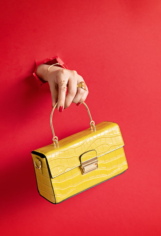 Yellow Organic Leather Bag